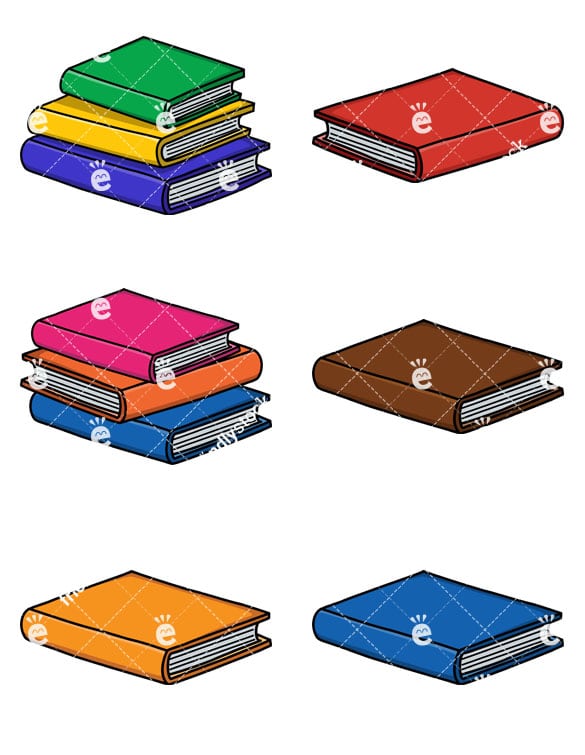 piles of books clipart pictures