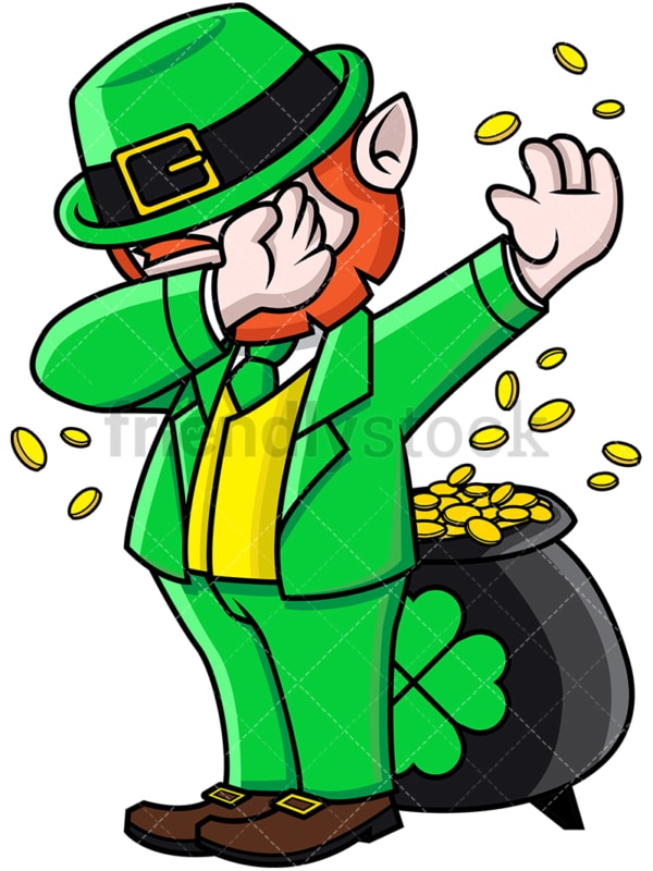 Leprechaun doing the dab. PNG - JPG and vector EPS file formats (infinitely scalable).