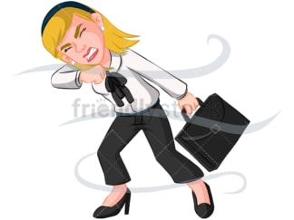 Business woman facing problems - Image isolated on transparent background. PNG