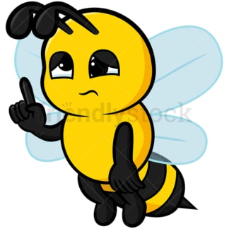 Cute sleepy bee - Image isolated on white background. Transparent PNG and vector (infinitely scalable) EPS