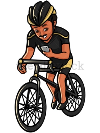 Indian man texting while riding a bike - Image isolated on white background. Transparent PNG and vector (infinitely scalable) EPS