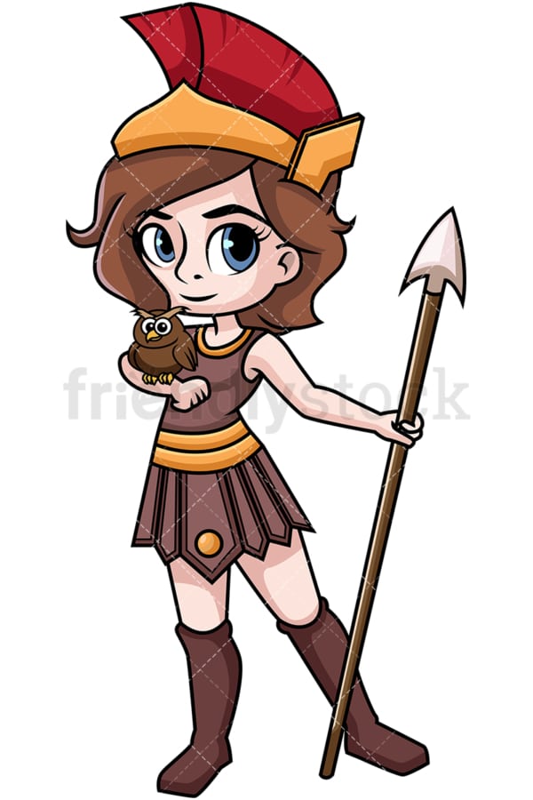 Athena goddess of wisdom. PNG - JPG and vector EPS file formats (infinitely scalable). Image isolated on transparent background.