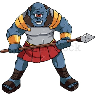 Greek cyclops warrior. PNG - JPG and vector EPS file formats (infinitely scalable). Image isolated on transparent background.