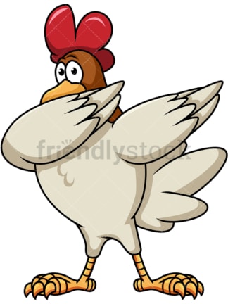 Dabbing chicken. PNG - JPG and vector EPS file formats (infinitely scalable). Image isolated on transparent background.