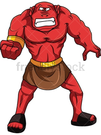 Angry ogre. PNG - JPG and vector EPS file formats (infinitely scalable). Image isolated on transparent background.