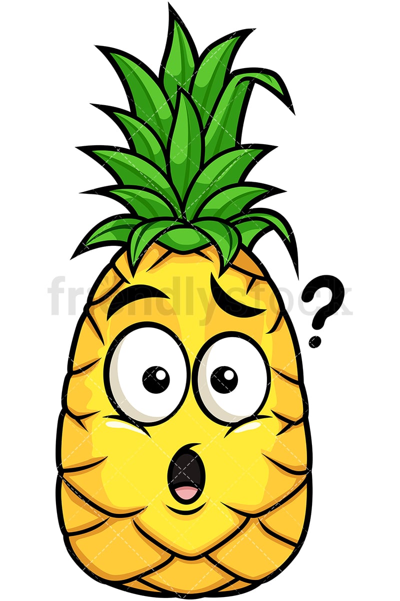 Confused Pineapple Cartoon Vector Clipart - FriendlyStock