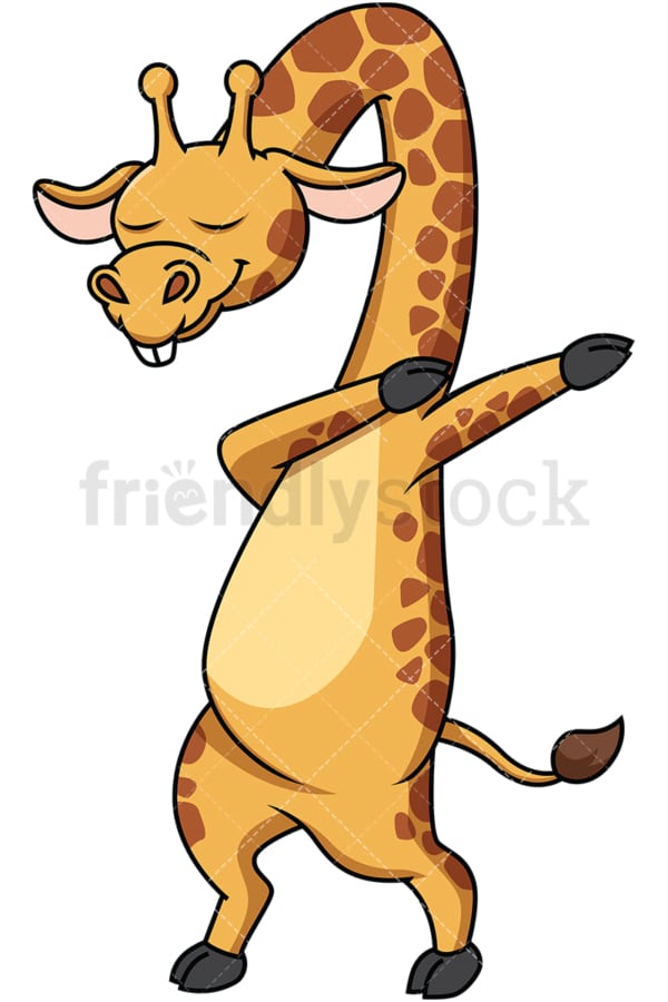 Dabbing giraffe. PNG - JPG and vector EPS file formats (infinitely scalable). Image isolated on transparent background.