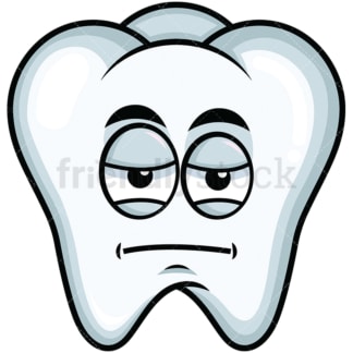 Heavy eyes tooth emoticon. PNG - JPG and vector EPS file formats (infinitely scalable). Image isolated on transparent background.