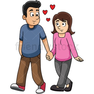 Couple holding hands. PNG - JPG and vector EPS file formats (infinitely scalable). Image isolated on transparent background.