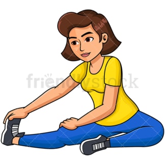 Woman stretching out. PNG - JPG and vector EPS file formats (infinitely scalable). Image isolated on transparent background.