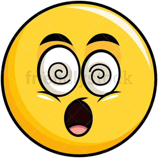 Stunned yellow smiley emoticon. PNG - JPG and vector EPS file formats (infinitely scalable). Image isolated on transparent background.