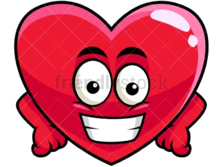 Grinning heart emoticon. PNG - JPG and vector EPS file formats (infinitely scalable). Image isolated on transparent background.