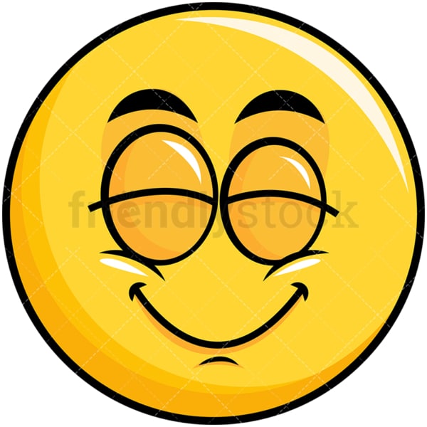 Delighted yellow smiley emoticon. PNG - JPG and vector EPS file formats (infinitely scalable). Image isolated on transparent background.