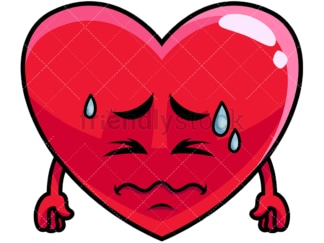 In Pain Heart Emoticon. PNG - JPG and vector EPS file formats (infinitely scalable). Image isolated on transparent background.