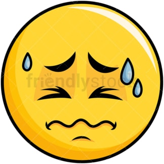 In Pain Yellow Smiley Emoticon. PNG - JPG and vector EPS file formats (infinitely scalable). Image isolated on transparent background.