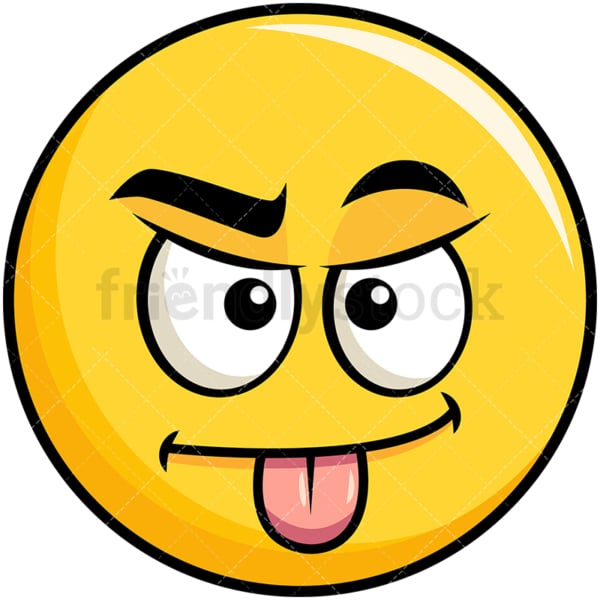 Sarcastic yellow smiley emoticon. PNG - JPG and vector EPS file formats (infinitely scalable). Image isolated on transparent background.