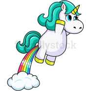 Cute Cartoon Unicorns And Rainbows