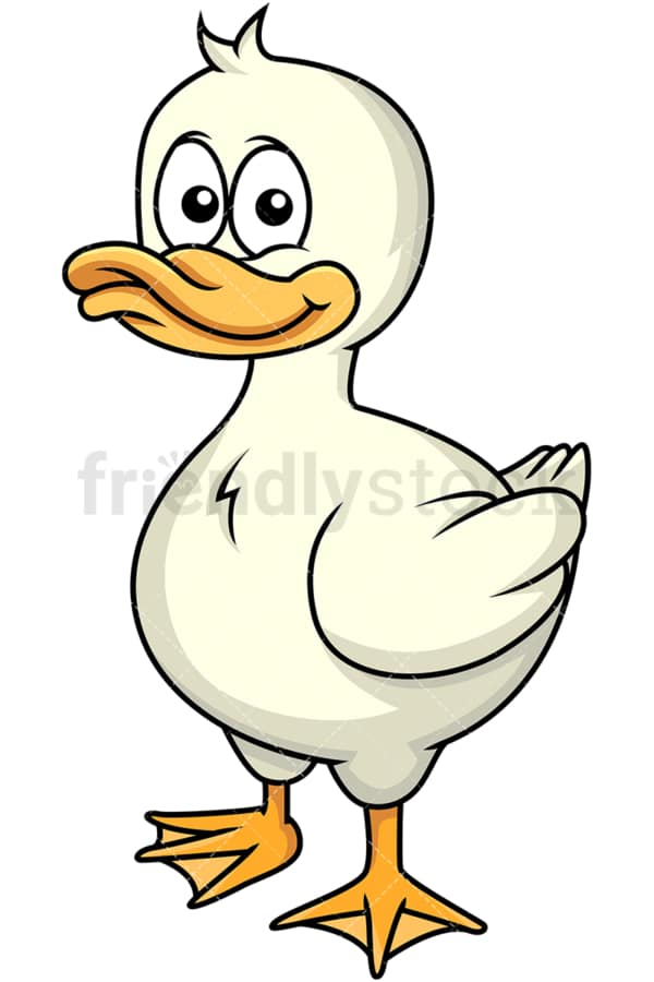 Cheerful little duck. PNG - JPG and vector EPS file formats (infinitely scalable). Image isolated on transparent background.