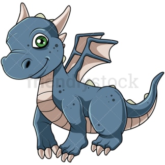 Cute little dragon. PNG - JPG and vector EPS file formats (infinitely scalable). Image isolated on transparent background.