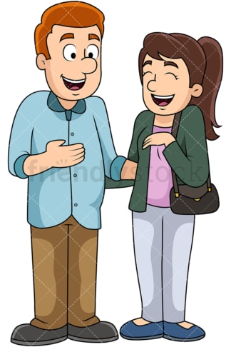 Couple talking. PNG - JPG and vector EPS file formats (infinitely scalable). Image isolated on transparent background.