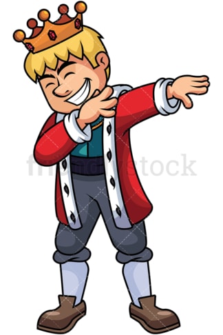 Dabbing king. PNG - JPG and vector EPS file formats (infinitely scalable). Image isolated on transparent background.