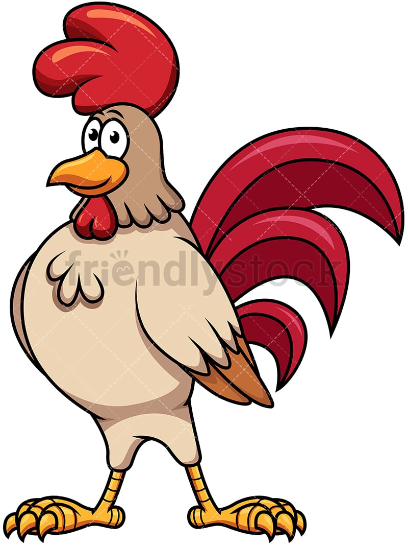 Proud Rooster Cartoon Vector Clipart - FriendlyStock