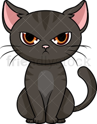 Angry cat. PNG - JPG and vector EPS (infinitely scalable). Image isolated on transparent background.