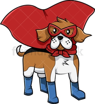 Superhero beagle dog. PNG - JPG and vector EPS (infinitely scalable). Image isolated on transparent background.