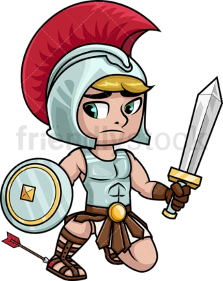Achilles of the trojan war. PNG - JPG and vector EPS (infinitely scalable). Image isolated on transparent background.