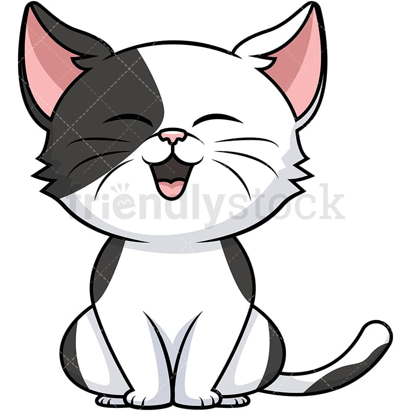 Cute Cat Cartoon Vector Clipart - FriendlyStock