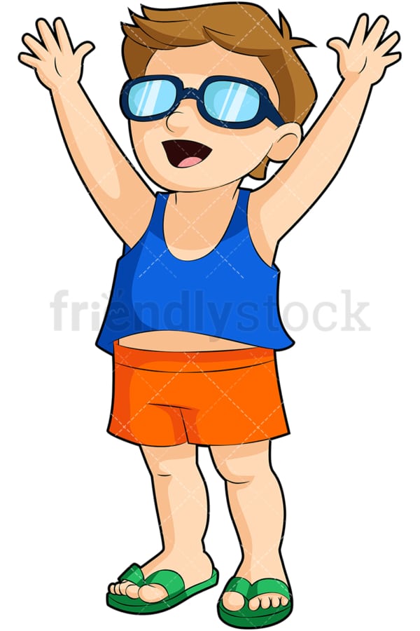 Little boy wearing sunglasses. PNG - JPG and vector EPS (infinitely scalable). Image isolated on transparent background.