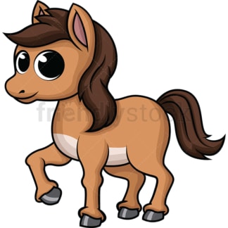 Adorable baby horse. PNG - JPG and vector EPS (infinitely scalable). Image isolated on transparent background.