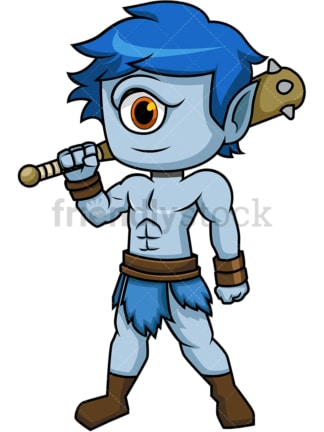 Cute cyclops. PNG - JPG and vector EPS (infinitely scalable). Image isolated on transparent background.