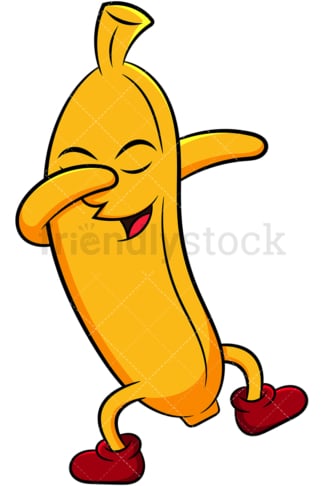 Banana doing the dab. PNG - JPG and vector EPS (infinitely scalable). Image isolated on transparent background.