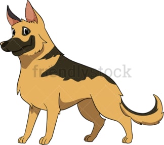 Proud german shepherd. PNG - JPG and vector EPS (infinitely scalable). Image isolated on transparent background.