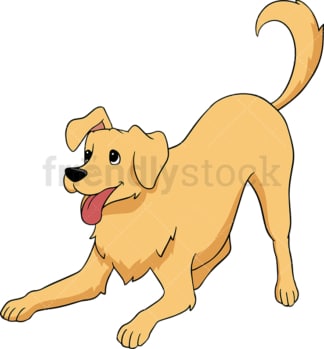 Trained golden retriever dog sits. PNG - JPG and vector EPS (infinitely scalable).
