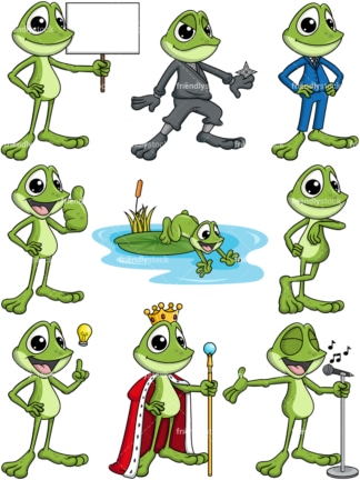 Frog cartoon. Transparent PNG