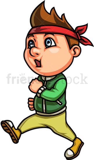 Kid power walking. PNG - JPG and vector EPS (infinitely scalable). Image isolated on transparent background.