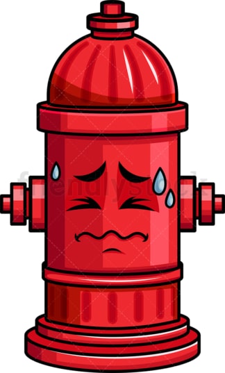 In Pain Fire Hydrant Emoticon. PNG - JPG and vector EPS file formats (infinitely scalable). Image isolated on transparent background.