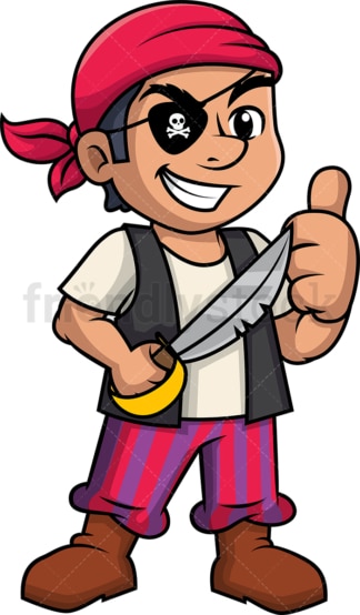 One eyed pirate giving the thumbs up. PNG - JPG and vector EPS (infinitely scalable).