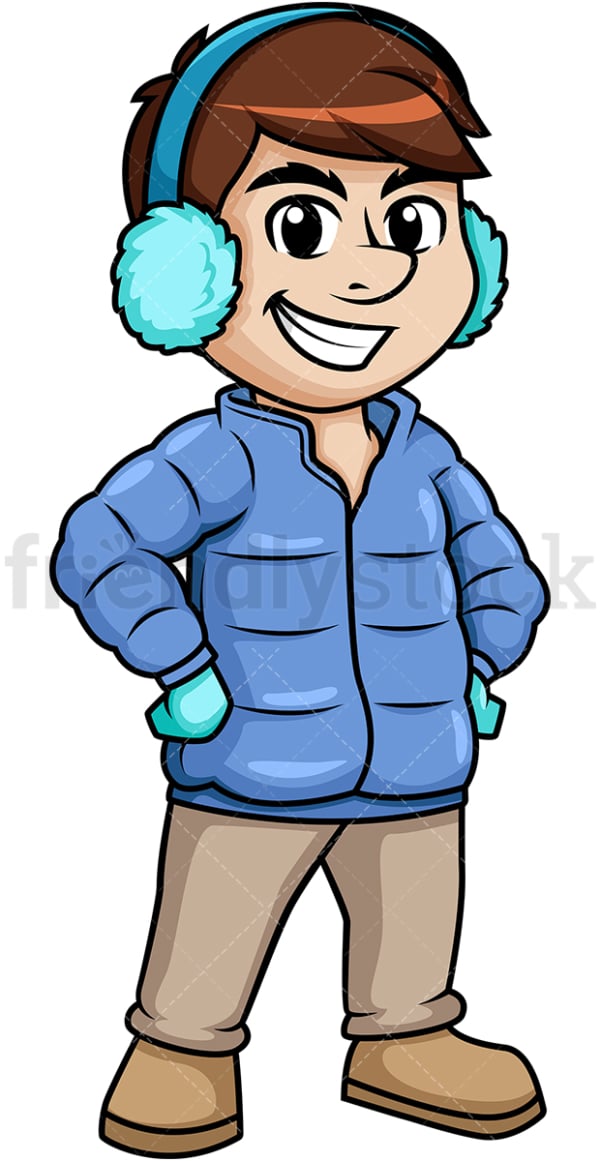 Man dressed for winter. PNG - JPG and vector EPS (infinitely scalable).