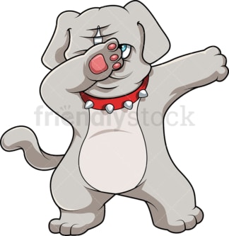 Dabbing pet dog cartoon. PNG - JPG and vector EPS (infinitely scalable).