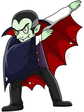 Dabbing vampire cartoon. PNG - JPG and vector EPS (infinitely scalable).