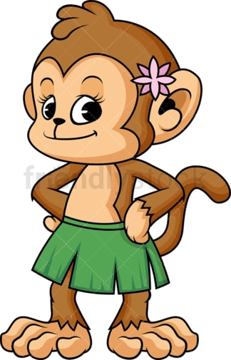Female monkey. PNG - JPG and vector EPS (infinitely scalable).