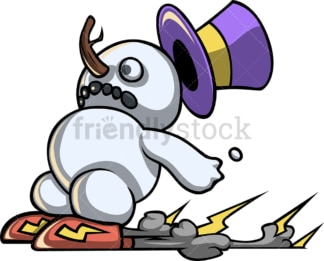 Funny speedrunner snowman. PNG - JPG and vector EPS file formats (infinitely scalable).