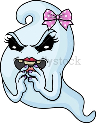 Mean female ghost. PNG - JPG and vector EPS (infinitely scalable).