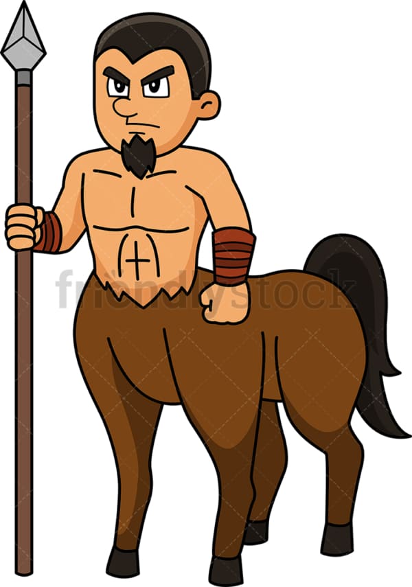 Centaur holding spear. PNG - JPG and vector EPS file formats (infinitely scalable). Image isolated on transparent background.