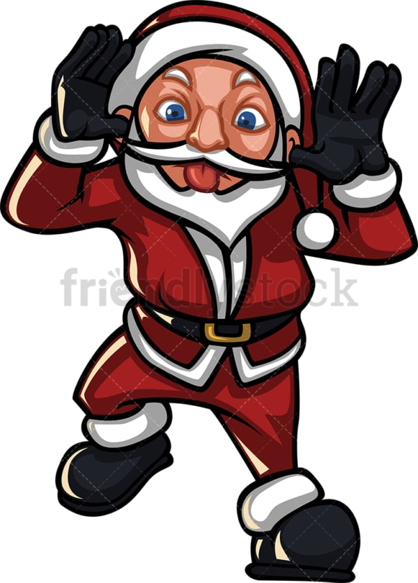 Santa claus mocking someone. PNG - JPG and vector EPS (infinitely scalable).