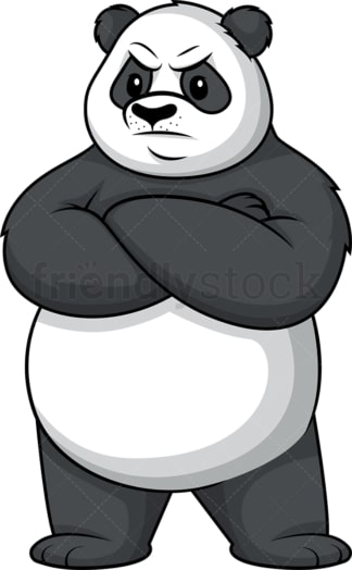 Angry panda. PNG - JPG and vector EPS (infinitely scalable).