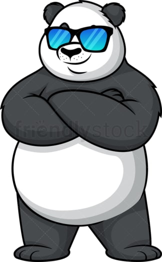 Panda with sunglasses. PNG - JPG and vector EPS (infinitely scalable).